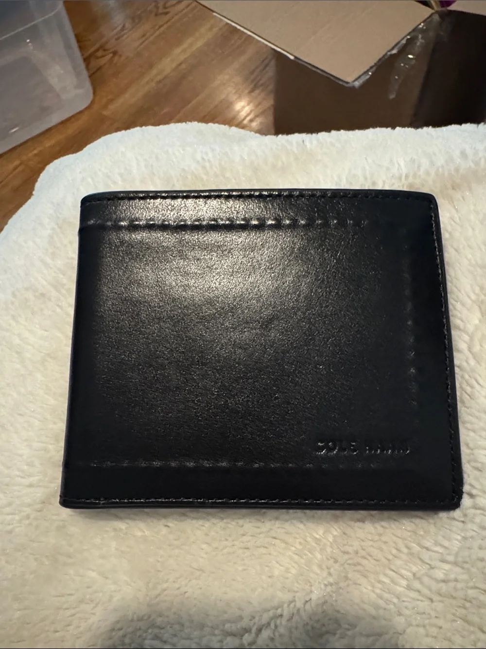 NWT Cole Haan Men’s Leather Bifold Compact Wallet Fathers Day Gift Premium